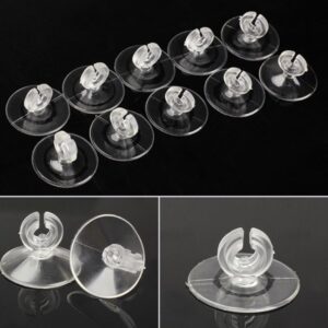 10 Pcs Aquarium Fish Tank Sucker Holders for Air Line Tube Hose Pump, Suction Cups for Aquarium Fish Tank Air Line Pump Tubing, Clear Air Hose Holder Clamp Accessories for Fish Tank Aeration Setup