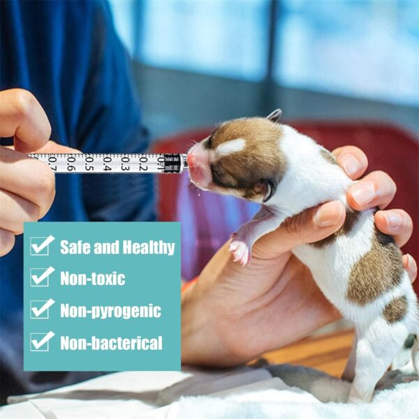 YODOOLTLY 1ml Syringe- 30 Pcs Disposable No Needle Syringe Pets Nursing Supplies for Dogs, Cats, Small Animal Feeding, Measuring, Dispensing Liquids - Image 4