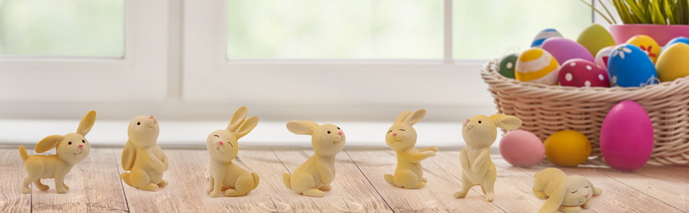 KUKIFUN 7pcs Rabbit Figures toys