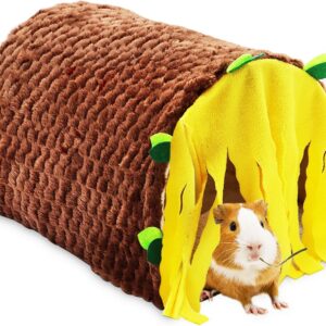 Hioph Guinea Pig House, Small Animal Hideout Tunnel, Hamster Tent Tube Cage, Pet Playing Sleeping Resting Hideaway Nest Bed Cozy Ventilation Habitats Hidey Hut