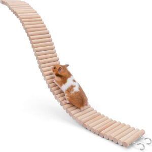 Niteangel Hamster Suspension Bridge Toy - Long Climbing Ladder for Dwarf Syrian Hamster Mice Mouse Gerbils and Other Small Animals (25.6L x 3W)