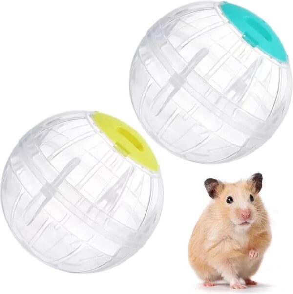 EULAPGOE 2Pcs Transparent Hamster Balls, Animal Running Ball, Small Hamster Exercise Balls, Jogging Balls For Dwarf Hamster