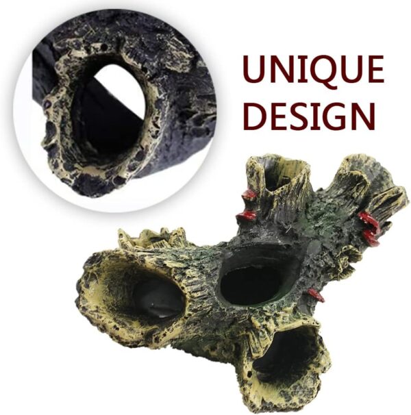 xingriziXFL Log Resin Tree Trunk Ornament Aquarium Fish Tank Decoration Home Landscaping Crafts for Fish Tank Small Fish Hiding - Image 3