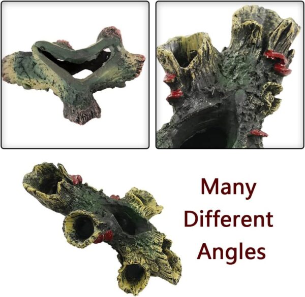 xingriziXFL Log Resin Tree Trunk Ornament Aquarium Fish Tank Decoration Home Landscaping Crafts for Fish Tank Small Fish Hiding - Image 4