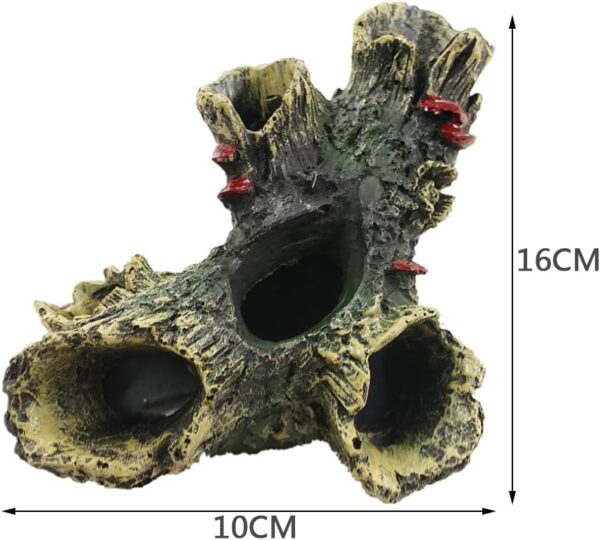 xingriziXFL Log Resin Tree Trunk Ornament Aquarium Fish Tank Decoration Home Landscaping Crafts for Fish Tank Small Fish Hiding - Image 2