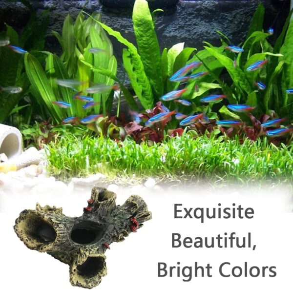 xingriziXFL Log Resin Tree Trunk Ornament Aquarium Fish Tank Decoration Home Landscaping Crafts for Fish Tank Small Fish Hiding - Image 7
