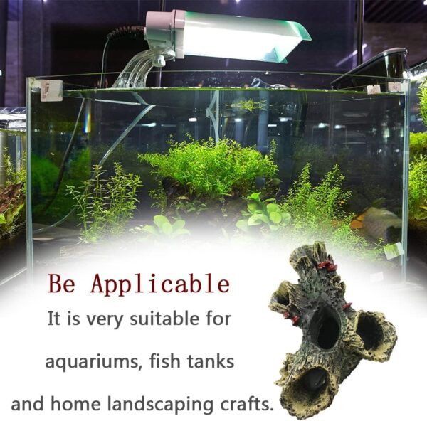 xingriziXFL Log Resin Tree Trunk Ornament Aquarium Fish Tank Decoration Home Landscaping Crafts for Fish Tank Small Fish Hiding - Image 8