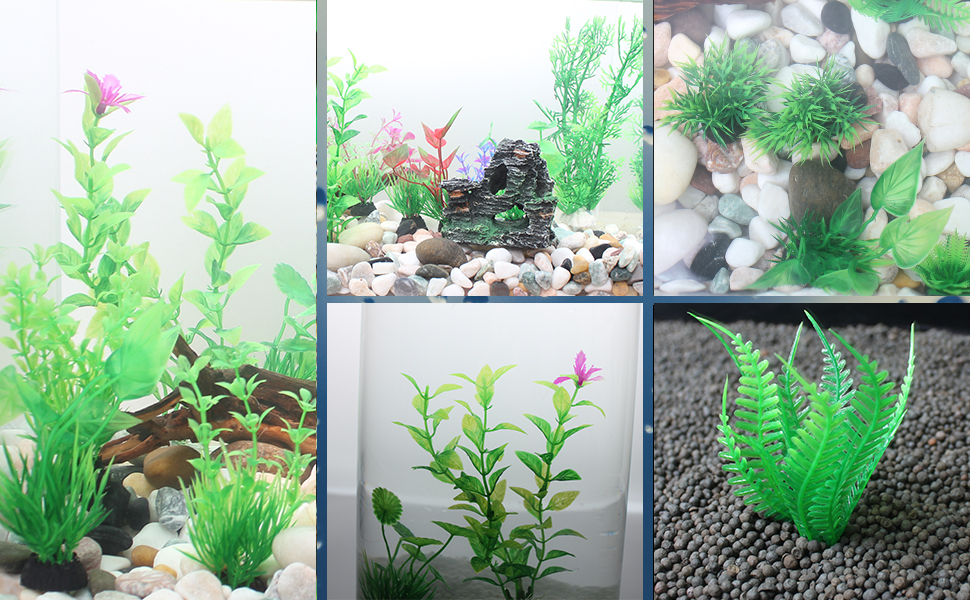Aquarium Ornaments Multicolor Accessories Set 