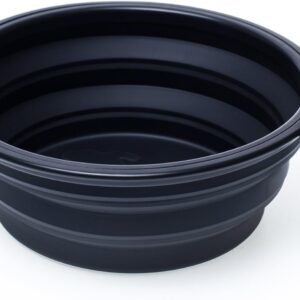 Large Collapsible Dog Bowl, Travel Dog Bowl for Small to Large Dogs（Black）