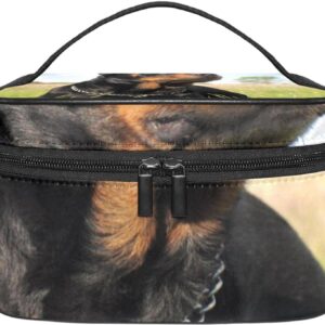 Travel Toiletry Bag wih Zippers Travel Accessories Toiletries Cosmetic Pouch Makeup Bags for Men and Women, Dog Animal Rottweiler Pet