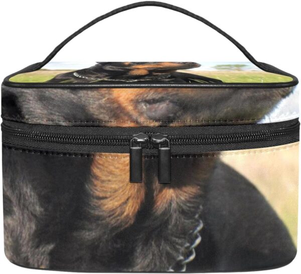 Travel Toiletry Bag wih Zippers Travel Accessories Toiletries Cosmetic Pouch Makeup Bags for Men and Women, Dog Animal Rottweiler Pet