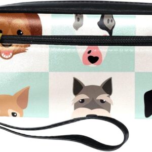 Cosmetic Bags for Women, Makeup Bag Travel Toiletry Bag Accessories Organizer, Dogs Cartoon Pet Animal Lovely