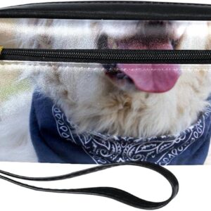 Cosmetic Bags for Women, Makeup Bag Travel Toiletry Bag Accessories Organizer, Golden Retriever Animal Dog Pet