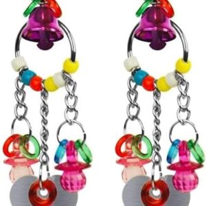 2 PCS Shredding Chewing Toys durable Parrot Bite Toy Birds Hanging Swing Toys Bird Cage Bite Accessories for Small Parakeets, Cockatiels, Budgies, Conures, Finches