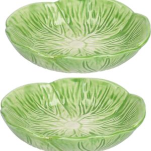 2 Small Animals Lettuce Green Leaf feeding bowls treat pots 12cm/150ml