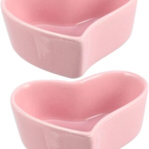 2pcs Ceramic Hamster Food Dish Pet Ceramic Bowl Guinea Pig Food Bowl Hamster Water Bowl Pet Dishes Small Animal Feeding & Watering Supplies Puppy Water Bowl Hedgehog Ceramics