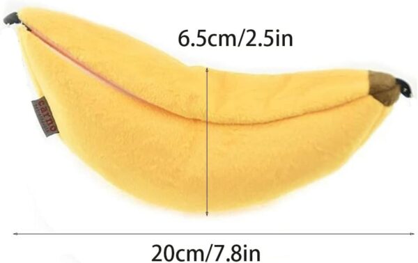 ANZONGYI Banana Hamster Bed House Hamster Hanging Swing Bed Warm House Cage Nests Small Animals Accessories for Sugar Glider Hamster Squirrel Chinchilla Hedgehog Rat Small Bird Pet - Image 2