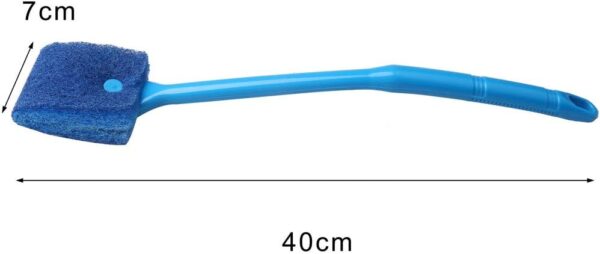 kuou Aquarium Fish Tank Cleaning Sponge Brush, Reusable Fish Tank Cleaner Algae Clean Brush Double Face Sponge for Glass Tank - Image 3