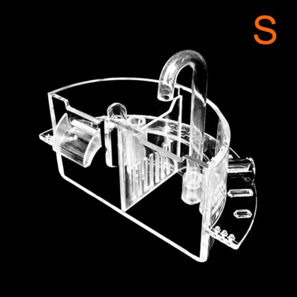 External Hanging Aquarium Filter Box, 3 In 1 Acrylic Fish Tank Clear Increase Oxygen Toolk, Air Driven Bio Sponge Fish Tank Case Accessories(size:S) - Image 2