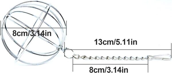 Uhngw Bunny Hay Feeder Ball | Stainless Steel Bunny Grass Sphere Play Chew Toy | Hay Dispenser for Bunny Hamster Chinchilla Small Animals, Pet Supplies - Image 5