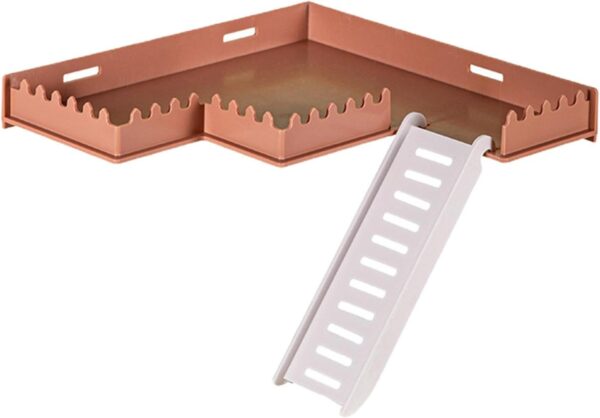 Fowybe Hamster Stand Platform - Safe PVC Play Gym with Ladder,Pet Supplies Small Animal Habitat Decor for Hamsters, Hedgehogs, Squirrels, Gerbils, Chinchillas, Parrots, Chipmunks - Image 9