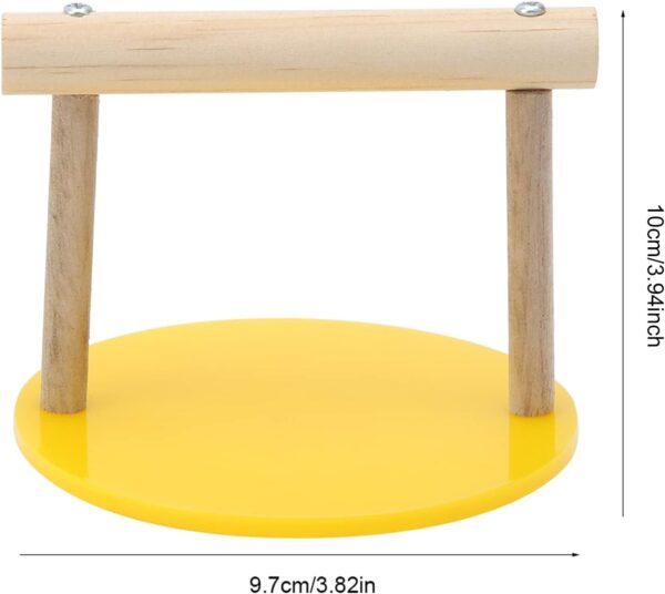 Bird Play Stands Wooden Tabletop Parrot Perch Shelf Portable Training Playground Parrot Chewing Biting Toy Bird Cage Accessories for Small Medium Birds - Image 5