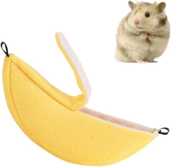 Banana Hamster Bed House Hammock Small Animal Warm Bed House Cage Nest Hamster Accessories for Sugar Glider Hamster Small Bird Pet - Image 2