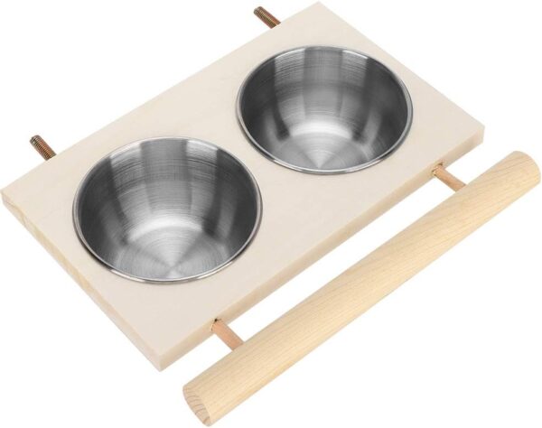 Stainless Steel Bird Feeding Bowl for Cage, Parrot Food Water Feeder Cage Accessory with Stand for Pet Birds Like Parakeet,Conure,Cockatiels,Finches - Image 4