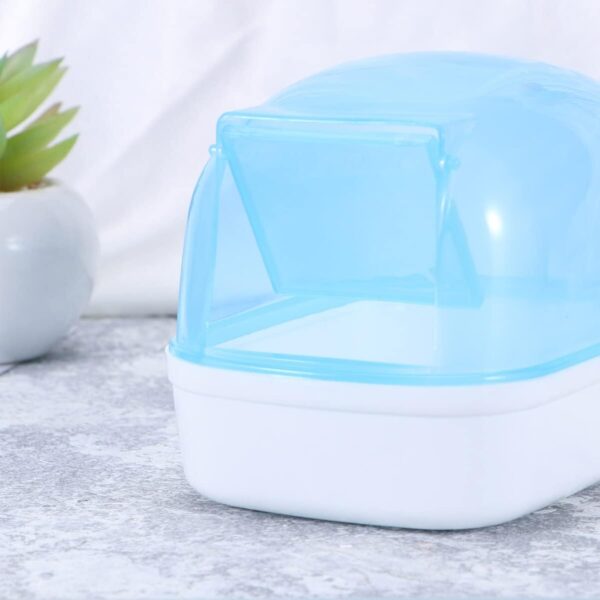 UKCOCO Bath Basin for Small Animals Hamster Bath Hamster Dust Bath Chinchilla Sand Bath Dust Bath Basin for Hamster Small Animal Bathtub Fully Transparent Hamster Supplies - Image 2