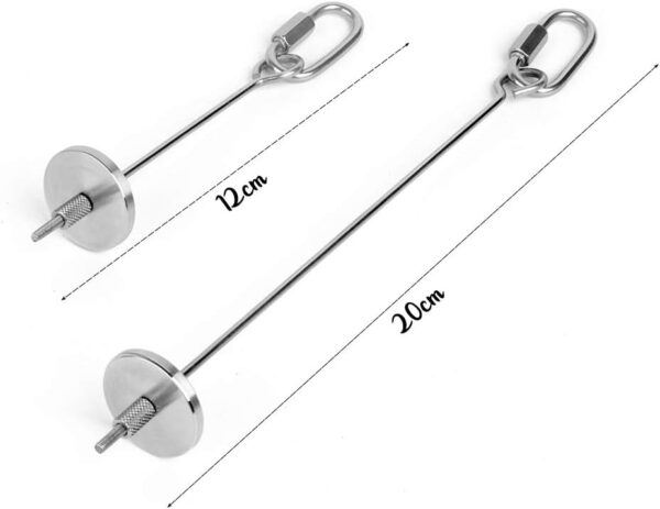 Wudong 2 Pcs Parrot Skewer,Stainless Steel Vegetable Fruit Stick Hanging Holder Birds Foraging Toy Spear Feeder for Bird Cage Accessories - Image 4