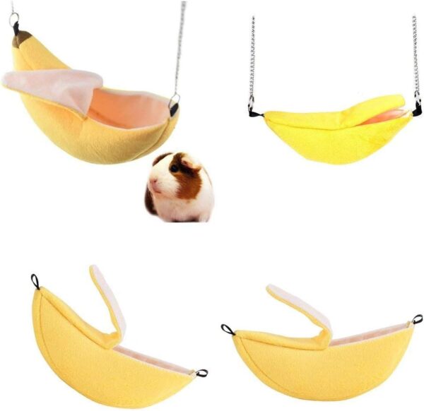 Banana Hamster Bed House Hammock Small Animal Warm Bed House Cage Nest Hamster Accessories for Sugar Glider Hamster Small Bird Pet - Image 3