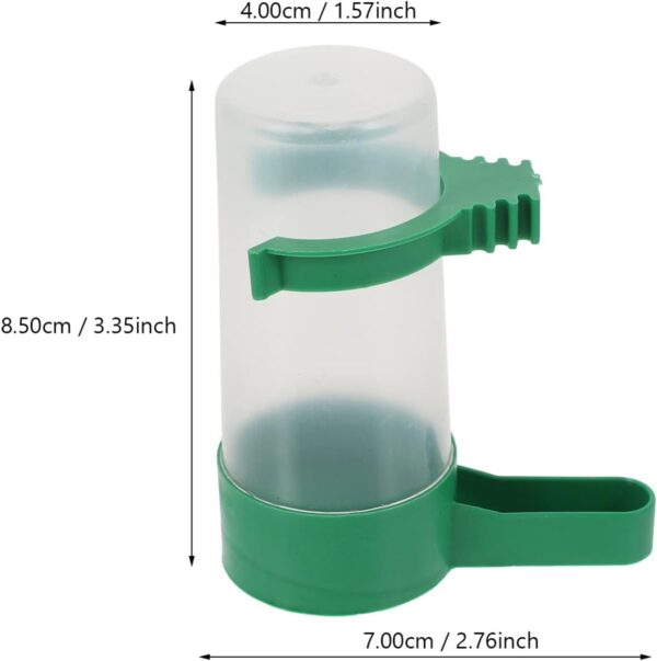 VILLCASE 10pcs Bird Water Feeder, Automatic Bird Water Dispenser, Bird Cage Feeder and Drinker Set Bird Water Bowls Hanging in Cage Accessories for Parrots Budgie Lovebirds - Image 7