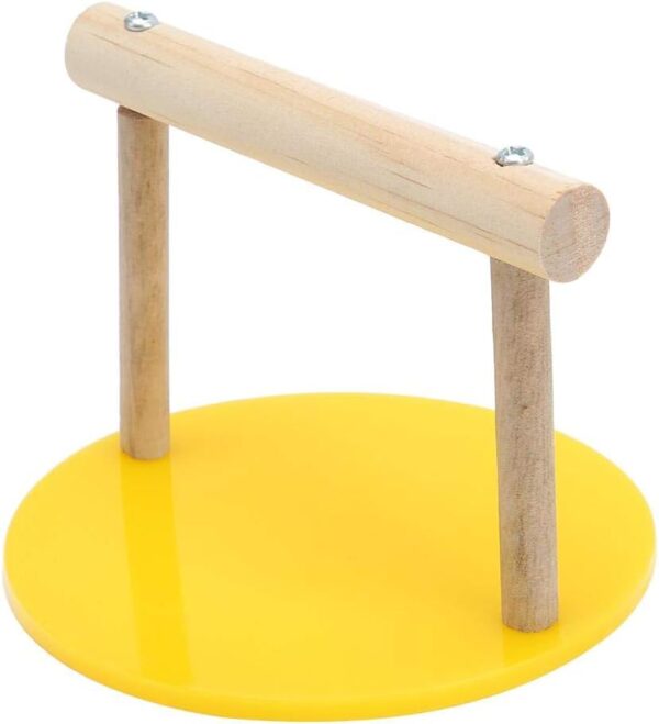 Bird Play Stands Wooden Tabletop Parrot Perch Shelf Portable Training Playground Parrot Chewing Biting Toy Bird Cage Accessories for Small Medium Birds - Image 9
