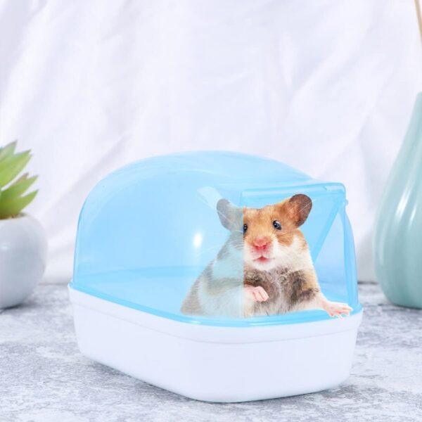 UKCOCO Bath Basin for Small Animals Hamster Bath Hamster Dust Bath Chinchilla Sand Bath Dust Bath Basin for Hamster Small Animal Bathtub Fully Transparent Hamster Supplies - Image 4