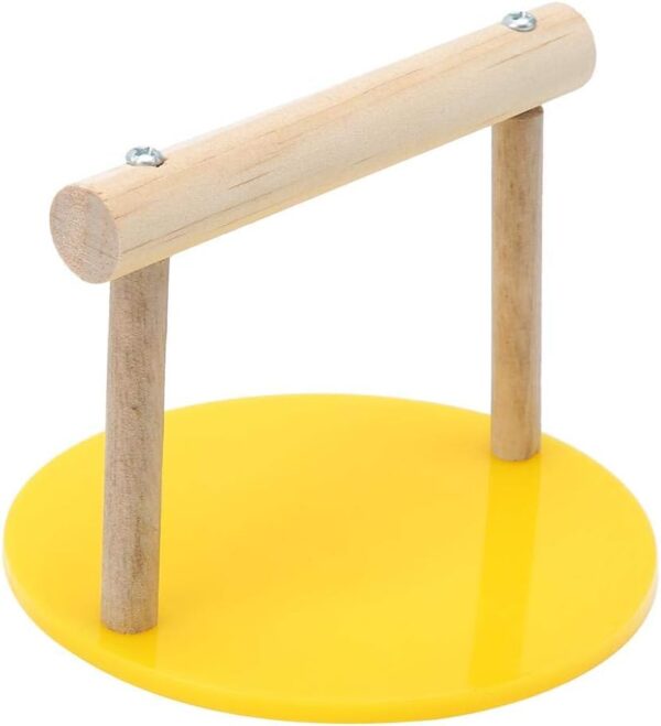 Bird Play Stands Wooden Tabletop Parrot Perch Shelf Portable Training Playground Parrot Chewing Biting Toy Bird Cage Accessories for Small Medium Birds - Image 8