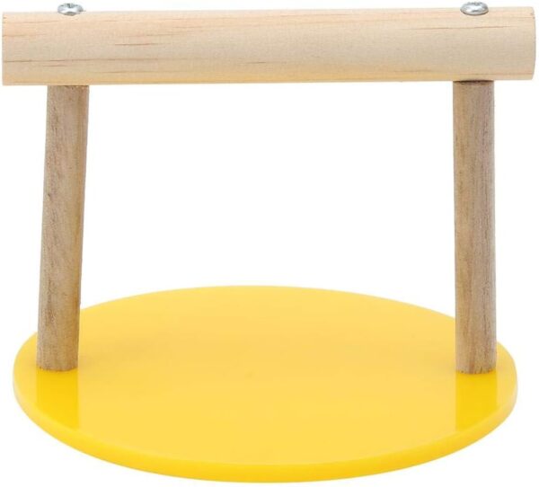 Bird Play Stands Wooden Tabletop Parrot Perch Shelf Portable Training Playground Parrot Chewing Biting Toy Bird Cage Accessories for Small Medium Birds - Image 7
