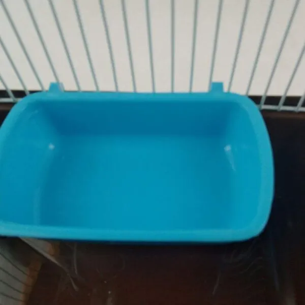 Small Animal Water Food for Case with Hooks Cage Hook Cup Bowl Rectangle for Bird Hamster Parrot - Image 6