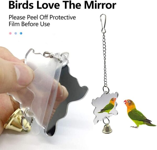 Bojafa Bird Toys For Budgie Parrot Toy - 10 Pack Hanging Budgies Play Stand Perch For Cage Natural Wooden Birds Swing Ladder Large Cockatiel Toy Accessories For African Grey Parrots Conure Parakeet - Image 3