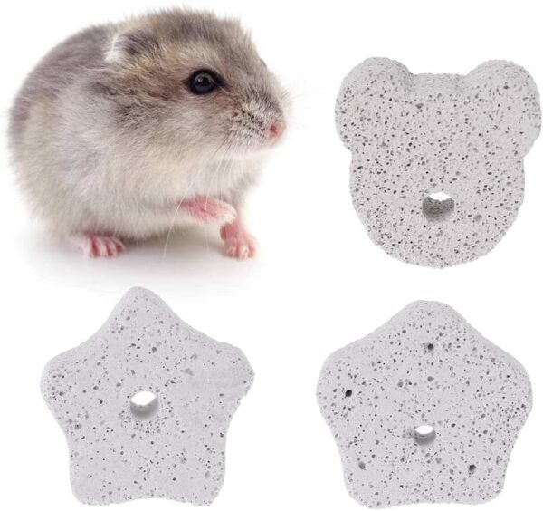 UNFAIRZQ Natural Bunny Grinding Claw Pad Rabbit Lava Grinding Teeth Stone Hamster Chew Toy for Gerbil Chinchilla Hedgehog rabbit toys pig guinea bunny chew ball pet supplies small animal bunnies cage - Image 3