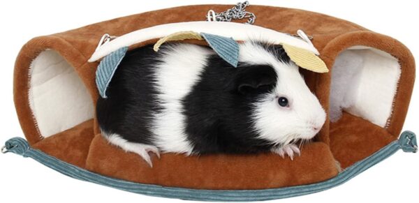 Hamster Warm Nest Hanging Hammock House Winter Pet Supplies Cage Shed Tent Plush Hideaway Bed For Small Animal Hamster Tunnels For Syrian Hamsters - Image 6