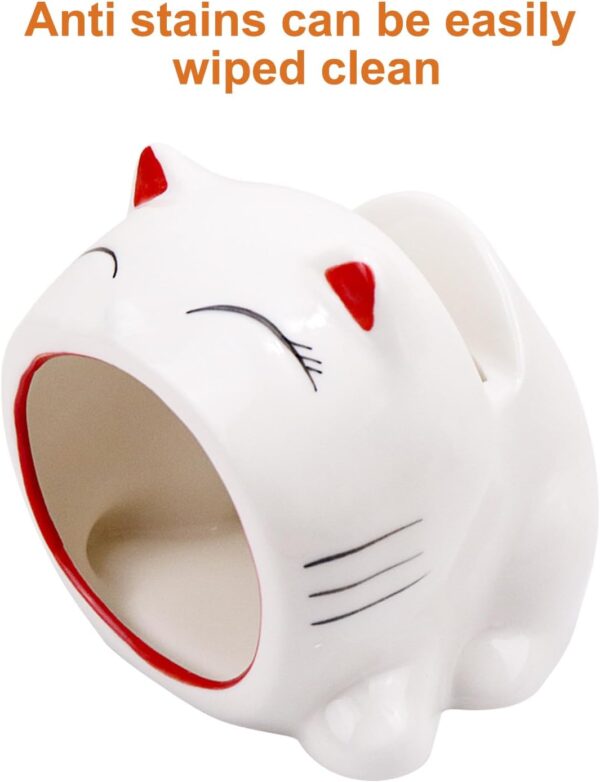 Hamster Habitat, Ceramic Hamster House Hut Cave Hideaway, Small Pet Animal Nest Hideout Cage Accessories for All Season Syrian Rabbit Gerbil Chichilla Hedgehog Sugar Glider Gerbils Rat 1 Pack (Red) - Image 3
