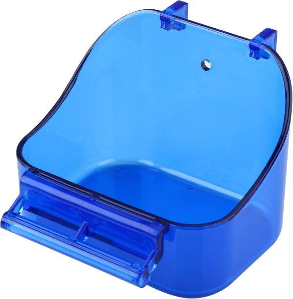 Bird Bath for Cage Bird Bath Box Bird Bath Tub Bird Box Parrot Bath Tub Shower Box Bird Cage Accessory Supplies for Little Bird Canary Budgerigar Parrots Crested Myna Cockatiel Lovebird Blue (blue) - Image 8