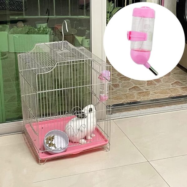 N\A 2 Pcs（80ml） Hamster Dispenser Bottle Plastic Hanging Water Bottle Small Animal Water Bottle for Rabbit, Guinea Pig, Rat, Gerbil - Image 4