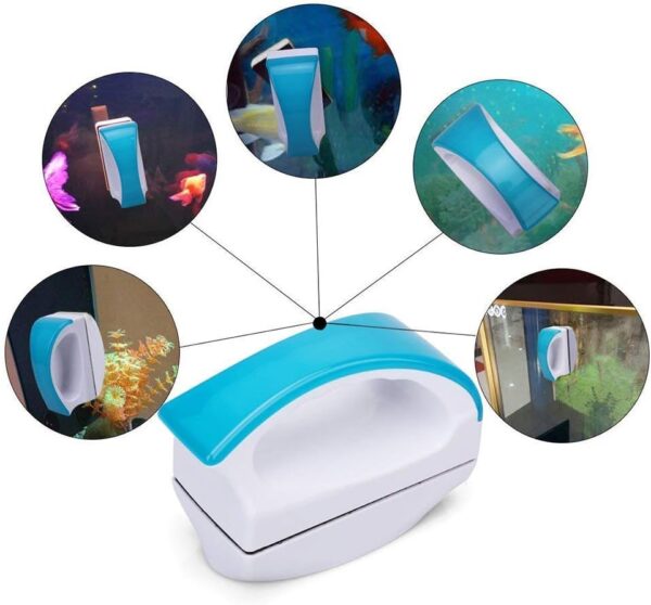 wecan Fish Tank Cleaner Magnet, Magnetic Aquarium Glass Cleaner, Magnetic Sponge for Fish Tank Accessories Magnetic Floating, Magnetic Glass Cleaner Brush Fish Tank Glass Algae Scraper Mag Float - Image 4