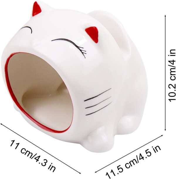 Hamster Habitat, Ceramic Hamster House Hut Cave Hideaway, Small Pet Animal Nest Hideout Cage Accessories for All Season Syrian Rabbit Gerbil Chichilla Hedgehog Sugar Glider Gerbils Rat 1 Pack (Red) - Image 6