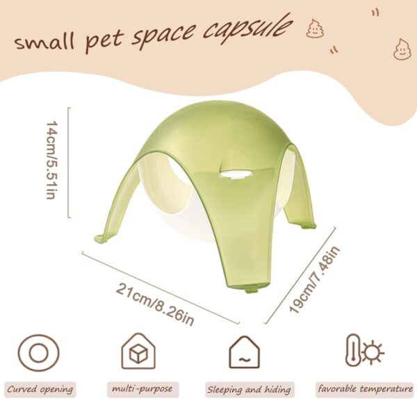 Pawsayes Hamster Bird Parrot Space Capsule Hideout House Bed Hangable Standing Stand Hide Nest Hut Hammock Cage Accessories for Hamster Parrot Bird - Image 2