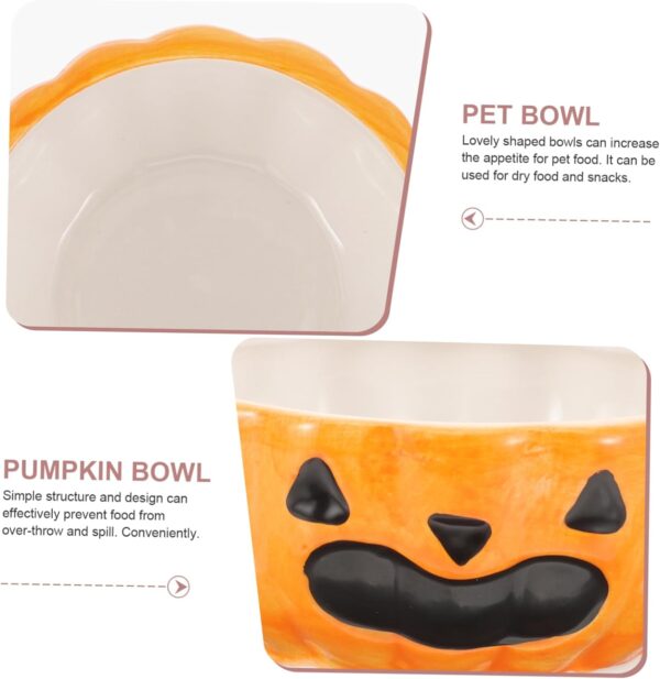 Hohopeti Guinea Pig Guinea Pig Hamster Food Plate Guinea Pig pet Accessories pet Feeder Hamster Water Bowl pet Supply Small Animal Feeding & Watering Supplies Food Rack Ceramics Pumpkin - Image 3