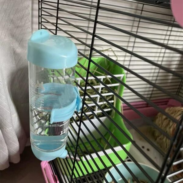 N\A 2 Pcs（80ml） Hamster Dispenser Bottle Plastic Hanging Water Bottle Small Animal Water Bottle for Rabbit, Guinea Pig, Rat, Gerbil - Image 6