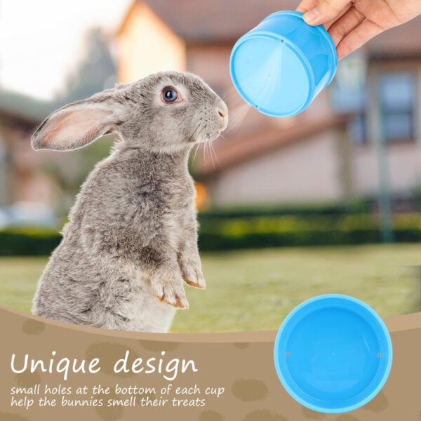 WALLFID 8 PCS Stacking Cups for Rabbits-Bunny Toys for Hiding Food and Playtime Fun,BPA-Free Safe Plastic Pet Toys,Multi-Coloured and Various Sizes (Number) - Image 6