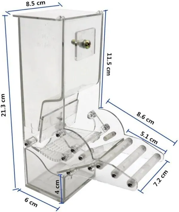 No Mess Bird Seed Feeder for Cage Accessories, Home Birds Automatic Foraging Systems Food Feeding Station for Parrots, with Perch,Heavy Duty Acrylic,One-step Moulding - Image 2